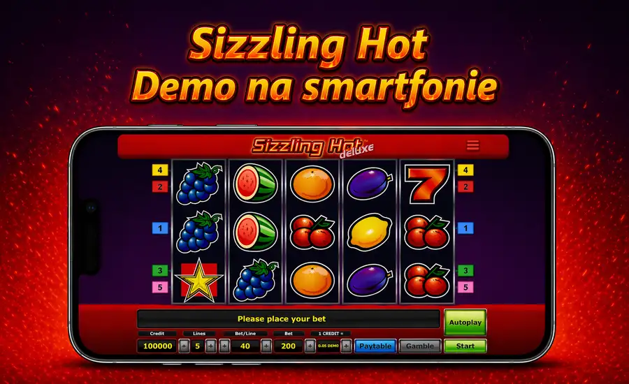 Sizzling Hot Demo na smartfonie